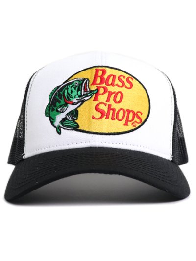 画像2: BASS PRO SHOPS EMBROIDERED LOGO MESH TRUCKER CAP BK/WH