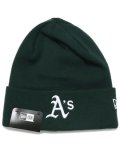 NEW ERA BASIC CUFF KNIT MLB TEAM LOGO ATHLETICS