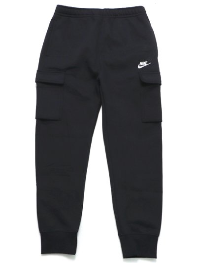 画像1: NIKE CLUB BB CARGO PANT-BLACK/WHITE