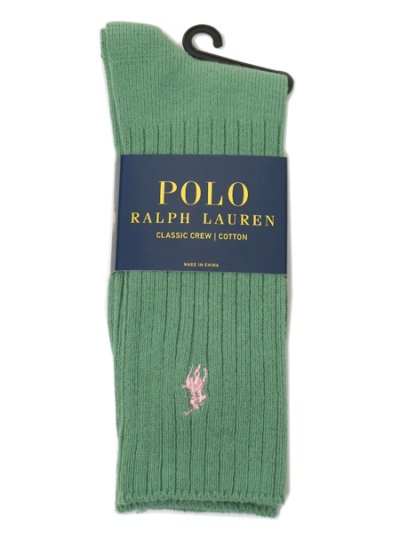 画像1: POLO RALPH LAUREN COTTON RIB CREW SOCKS