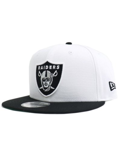 画像1: NEW ERA 9FIFTY NFL LV RAIDERS SHIELD LOGO WH/BK