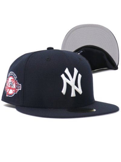 画像1: NEW ERA 59FIFTY CS YANKEES 100TH UV/GY FBM NV/RD