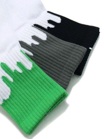 画像2: LIXTICK DRIP SOCKS 3PACK 1ST GREEN/GREY/BLACK