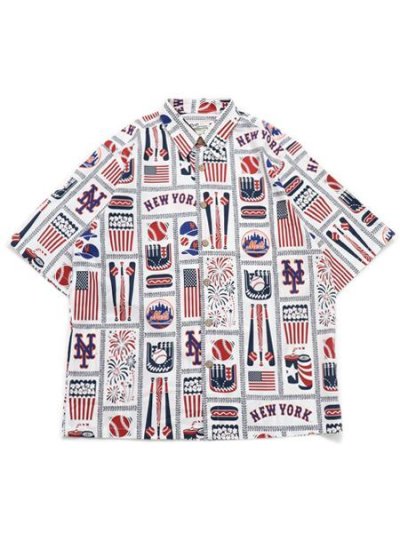 画像1: 【SALE】【送料無料】REYN SPOONER NEW YORK METS AMERICANA SHIRT