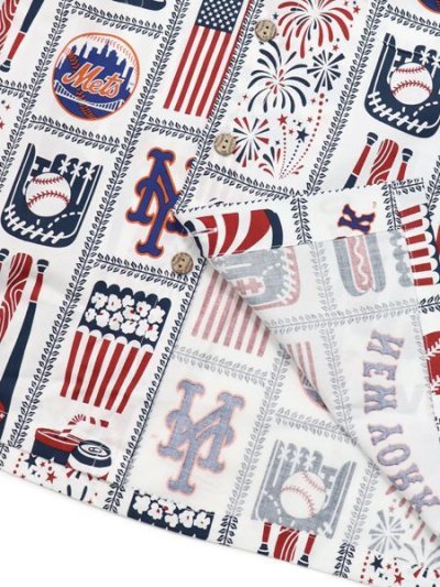 画像4: 【SALE】【送料無料】REYN SPOONER NEW YORK METS AMERICANA SHIRT