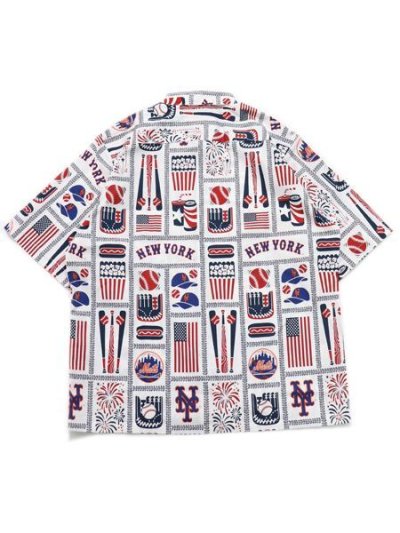 画像2: 【SALE】【送料無料】REYN SPOONER NEW YORK METS AMERICANA SHIRT