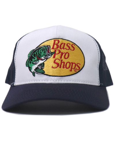 画像2: BASS PRO SHOPS EMBROIDERED LOGO MESH TRUCKER CAP NV/WH