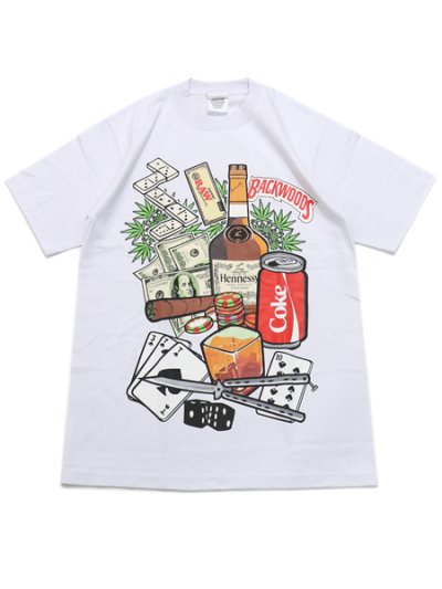 画像1: STREET WEAR SUPPLY BACKWOODS LIFE IS GAMBLE TEE