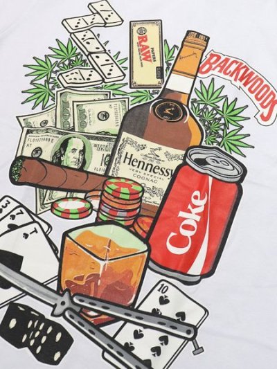 画像3: STREET WEAR SUPPLY BACKWOODS LIFE IS GAMBLE TEE