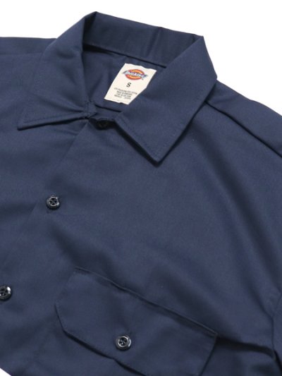 画像3: DICKIES S/S WORK SHIRT-NAVY BLUE