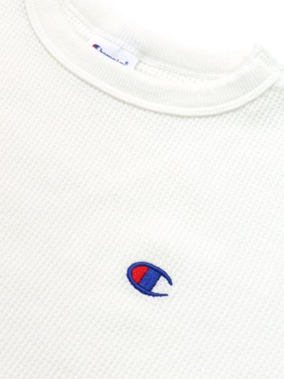 画像3: 【KIDS】CHAMPION KIDS US COTTON WAFFLE L/S TEE-OFF WHITE