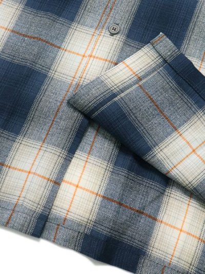 画像4: CALTOP FL PLAID S/S SHIRT NAVY/IVORY/ORANGE