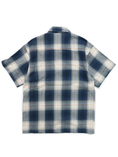 画像2: CALTOP FL PLAID S/S SHIRT NAVY/IVORY/ORANGE