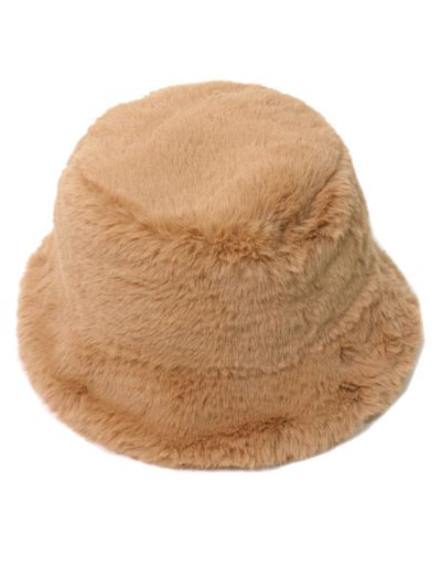 画像1: MILSA M FUR BUCKET HAT BEIGE