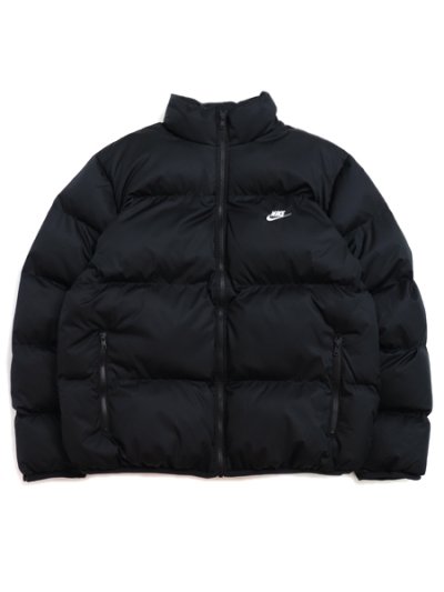 画像1: 【送料無料】NIKE TF CLUB PUFFER JACKET-BLACK/WHITE