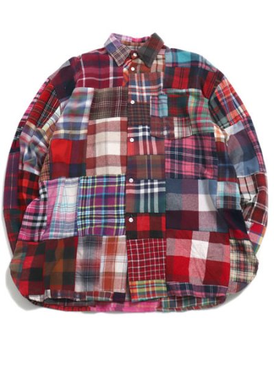 画像1: 【SALE】MR.REMAKE MAN REMAKE FLANNEL PATCHWORK LS SHIRT ASSORT