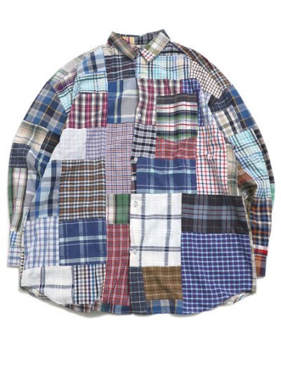 画像1: 【SALE】MR.REMAKE MAN REMAKE PATCHWORK L/S SHIRT ASSORT