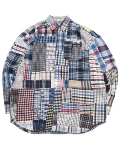 画像1: 【SALE】MR.REMAKE MAN REMAKE PATCHWORK L/S SHIRT ASSORT