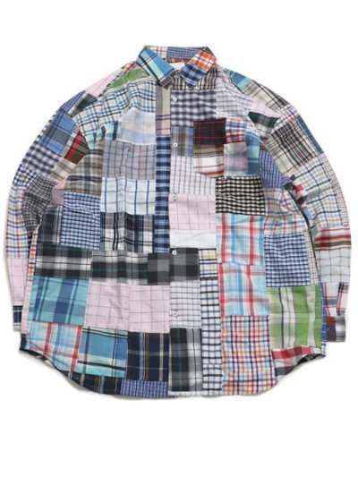 画像1: 【SALE】MR.REMAKE MAN REMAKE PATCHWORK L/S SHIRT ASSORT