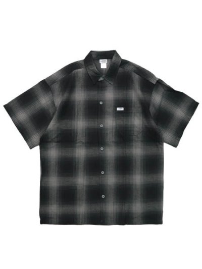 画像1: CALTOP FL PLAID S/S SHIRT BLACK/CHARCOL