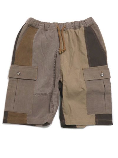 画像2: 【SALE】MR.REMAKE MAN REMAKE CARGO SHORTS BROWN ASSORT