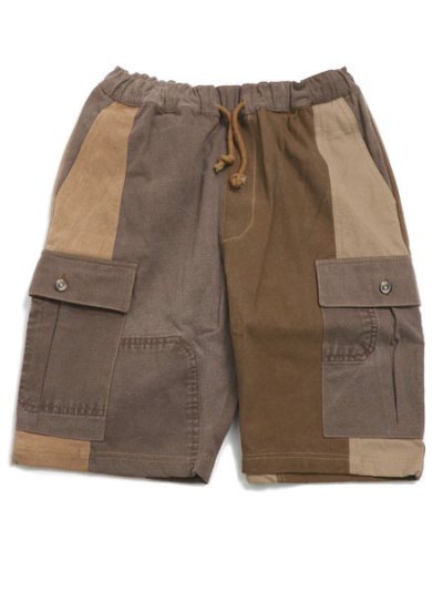 画像2: 【SALE】MR.REMAKE MAN REMAKE CARGO SHORTS BROWN ASSORT