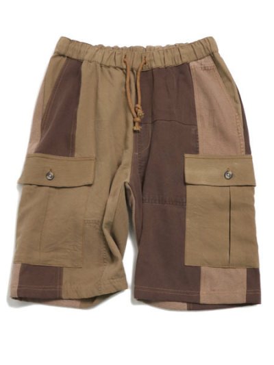 画像2: 【SALE】MR.REMAKE MAN REMAKE CARGO SHORTS BROWN ASSORT