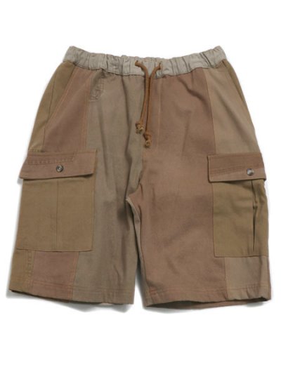 画像2: 【SALE】MR.REMAKE MAN REMAKE CARGO SHORTS BROWN ASSORT