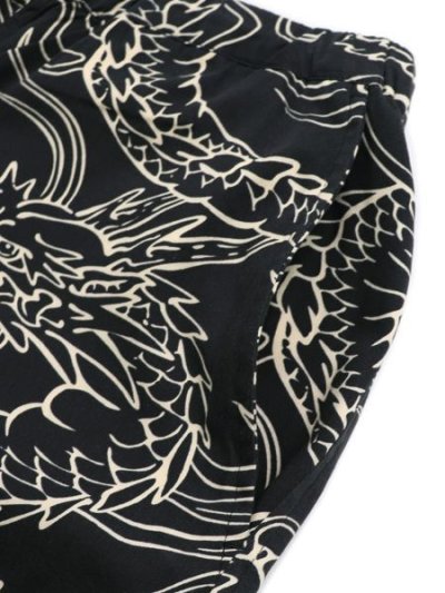 画像3: 【SALE】SCHOTT HAWAIIAN SHORTS DRAGON CHARCOAL