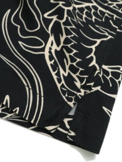 画像5: 【SALE】SCHOTT HAWAIIAN SHIRT DRAGON CHARCOAL