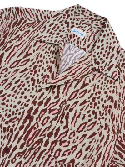 画像3: 【送料無料】SCHOTT RAYON SHIRT LEOPARD PINK