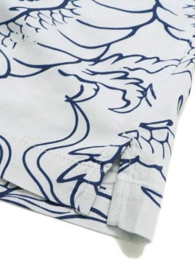 画像5: 【SALE】SCHOTT HAWAIIAN SHIRT DRAGON WHITE