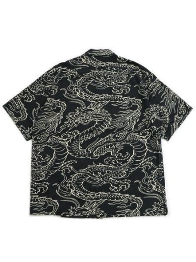 画像2: 【SALE】SCHOTT HAWAIIAN SHIRT DRAGON CHARCOAL