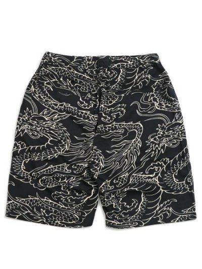 画像2: 【SALE】SCHOTT HAWAIIAN SHORTS DRAGON CHARCOAL