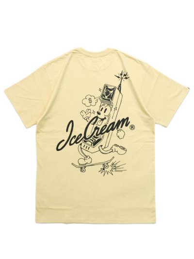 画像1: 【SALE】ICECREAM KICK ROCKS TEE ITALIAN STRAW