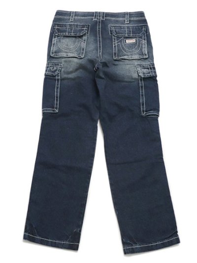 画像1: 【送料無料】TRUE RELIGION BIG T CARGO PANT DENIM EL ESTOR MED WASH