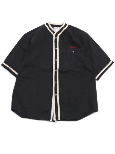 画像1: 【SALE】MR.REMAKE MAN REMAKE BASEBALL SHIRT BLACK ASSORT