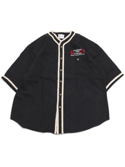 画像1: 【SALE】MR.REMAKE MAN REMAKE BASEBALL SHIRT BLACK ASSORT