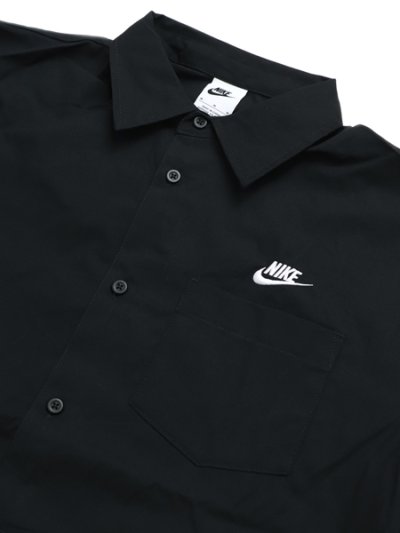 画像3: NIKE CLUB OXFORD BOTTON UP S/S TOP-BLK/WHT