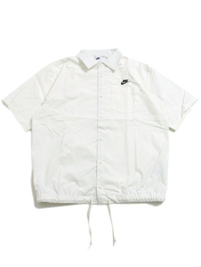 画像1: NIKE CLUB OXFORD BOTTON UP S/S TOP-SAIL/BLK