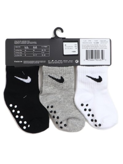 画像2: 【KIDS】NIKE BABY CORE SWOOSH IFT/TDD ANKLE 3PK-W/G/B