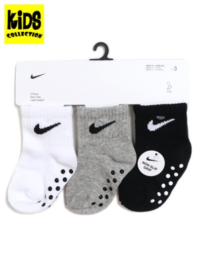 画像1: 【KIDS】NIKE BABY CORE SWOOSH IFT/TDD ANKLE 3PK-W/G/B