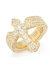 画像1: 【送料無料】KING ICE FLEUR DE LIS CROSS GOLD VERMEIL RING (1)