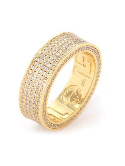 画像1: 【送料無料】KING ICE 5-ROW INFINITY GOLD VERMEIL RING