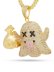 画像2: 【送料無料】KING ICE MONEY GHOST EMOJI 1.7" GOLD NECKLACE (2)