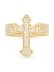 画像2: 【送料無料】KING ICE FLEUR DE LIS CROSS GOLD VERMEIL RING (2)