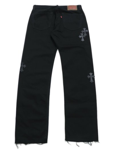 画像2: 【送料無料】ADVANCE LEVIS 505 CROSS LEATHER BLACK