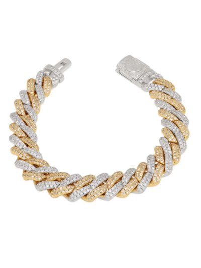 画像2: 【送料無料】KING ICE 12MM ICED DIAMOND CUBAN 8" WHG BRACELET