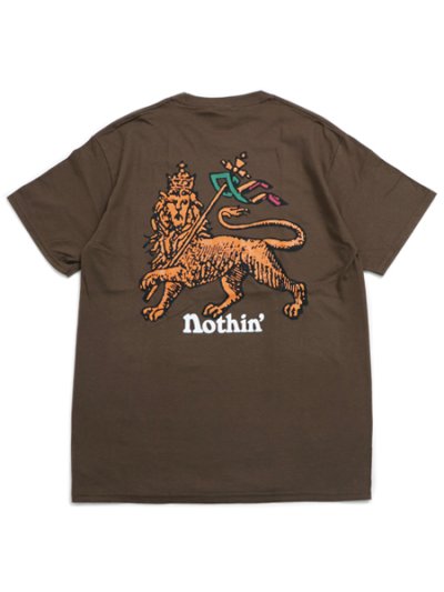 画像1: NOTHIN' SPECIAL LION OF JUDAH POCKET TEE BROWN