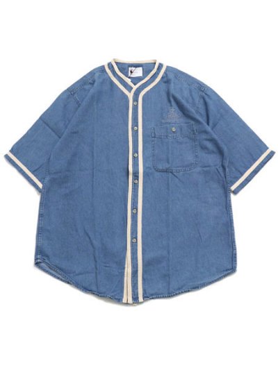 画像1: 【SALE】MR.REMAKE MAN REMAKE BASEBALL SHIRT DENIM ASSORT